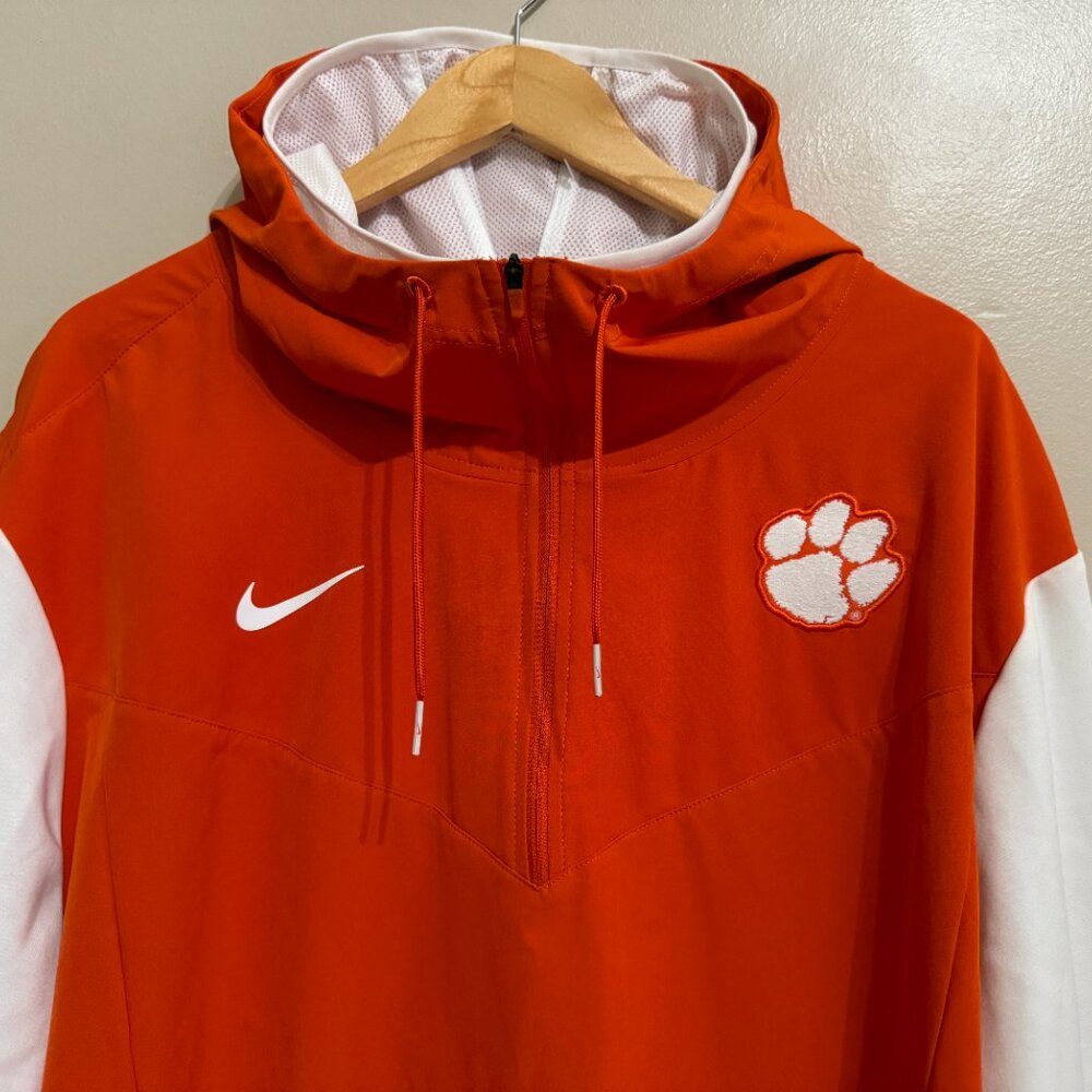 Nike Clemson Tigers Football Sideline On-Field 1/4 Zip Jacket Hoodie Men NEW - Picture 3 of 13